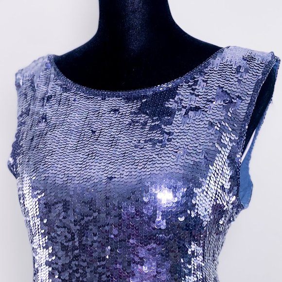 Jennifer Moore | Semi-Formal Women's Silk Beaded Sleeveless Sequin Shirt || Tank - Picture 3 of 15